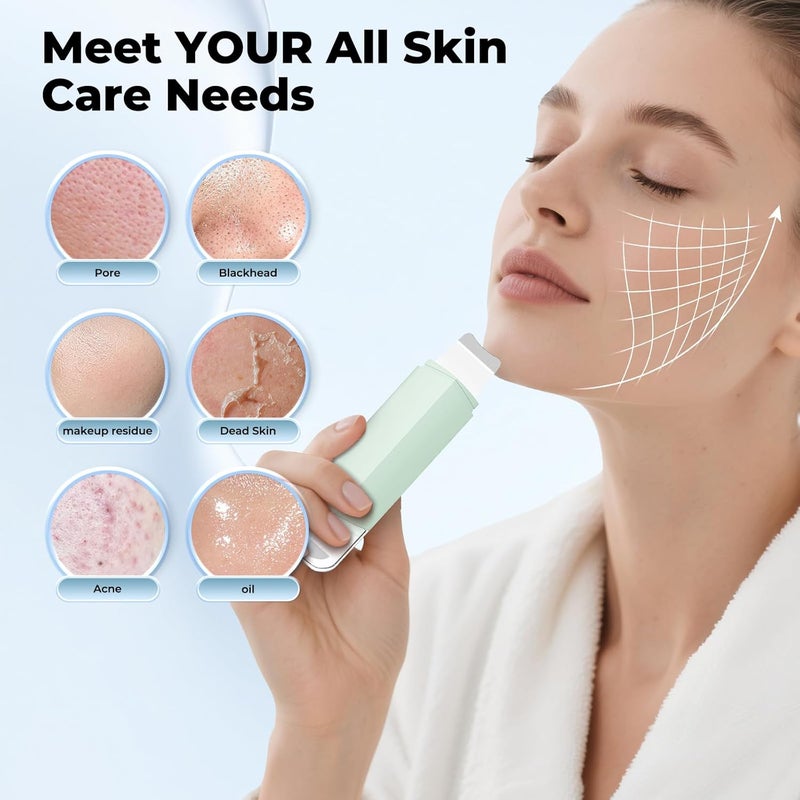 PETYDOOT Blackhead Remover Tool Face Scrubber: Double-Headed Face Spatula Skin Scrubber, Nose Pore Cleaner Blackhead Remover for Facial Deep Cleansing Skin Care Tool for Men & Women (Green) - Image 5